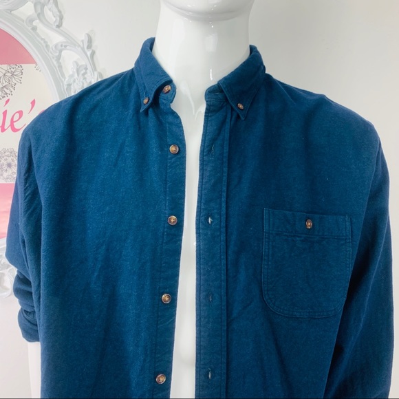 J. Crew / Blue Long Sleeve Brown Elbow Patches - Picture 2 of 8